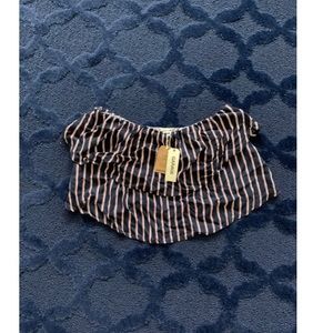 Garage Strapless Crop Top